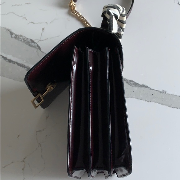 Zara Bags Zara Chain Link Burgundy Purse Poshmark